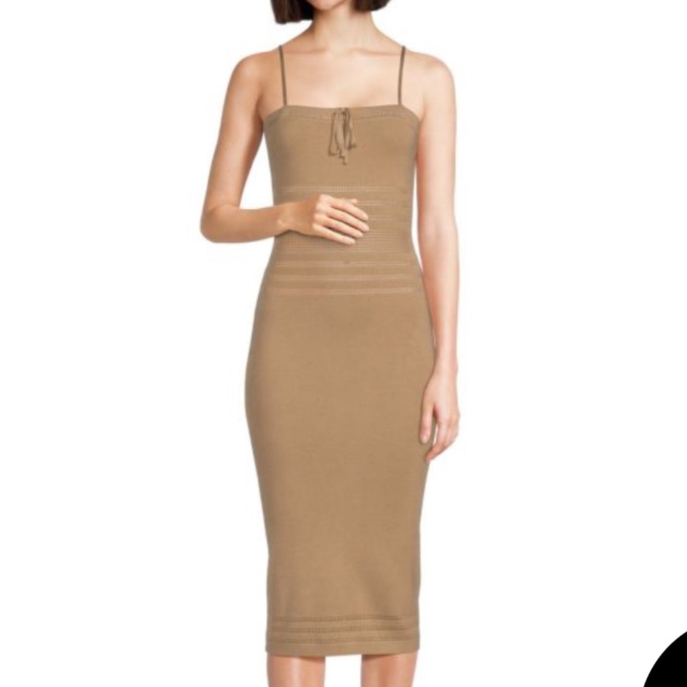 Pointelle Knit BeBe Midi Dress